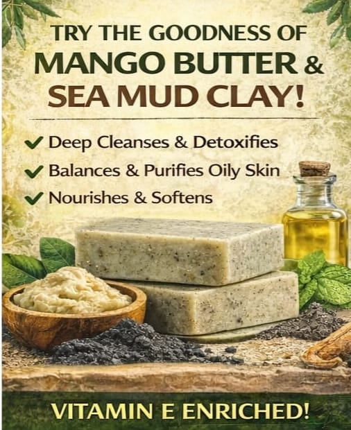 Pureplush mangobutter Mud Sea Clay Soap - Detail View